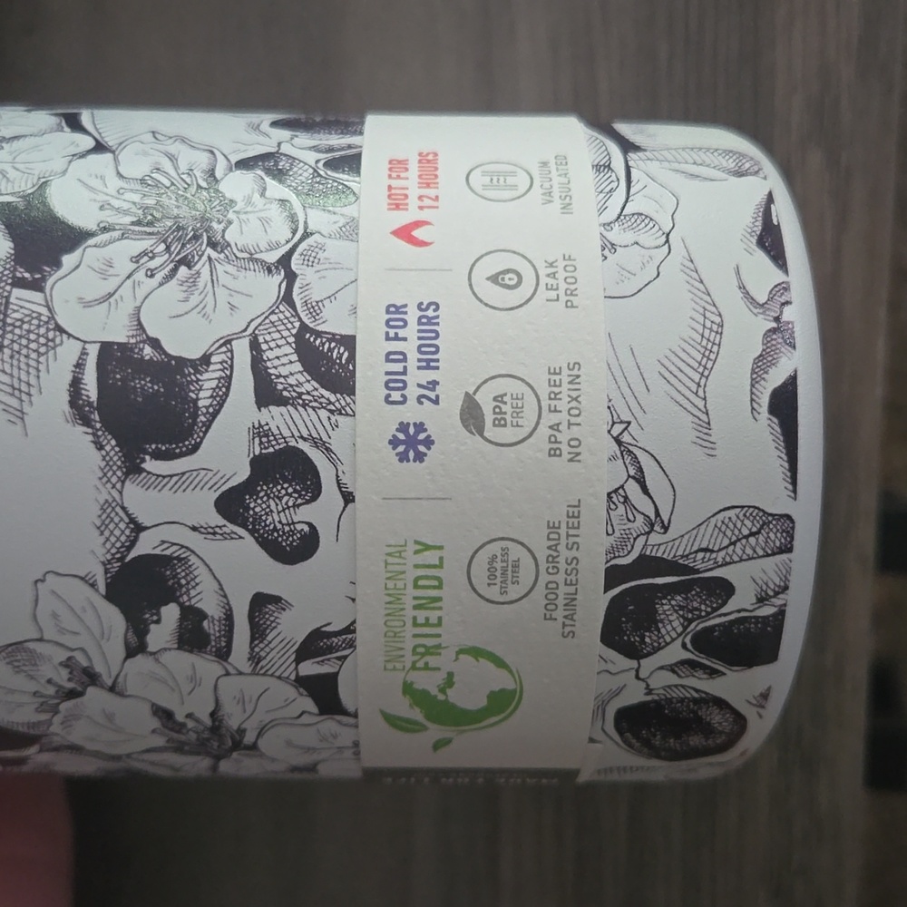 HydraPeak Voyager Skull and Floral 32 oz Stainless Steel Tumbler  NEW - Picture 5 of 9